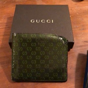 Mens Green Gucci Wallet. Pre Owned.